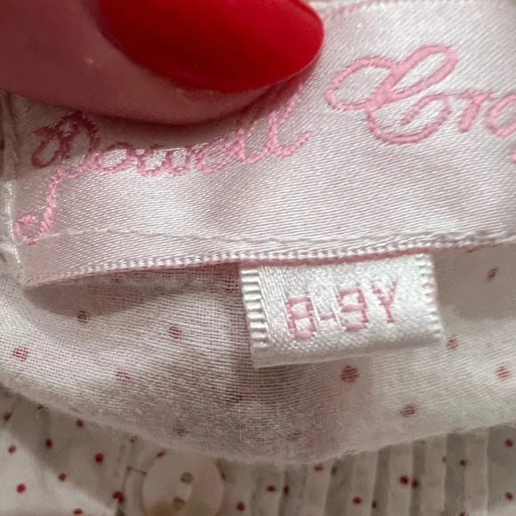 Powell Craft Embroidered Polka Dot Girl’s Blouse - Picture 4 of 7